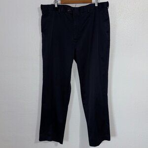 Perry Ellis Portfolio Men’s Dress Pants 40x32 Navy Cotton Flat Front Slacks